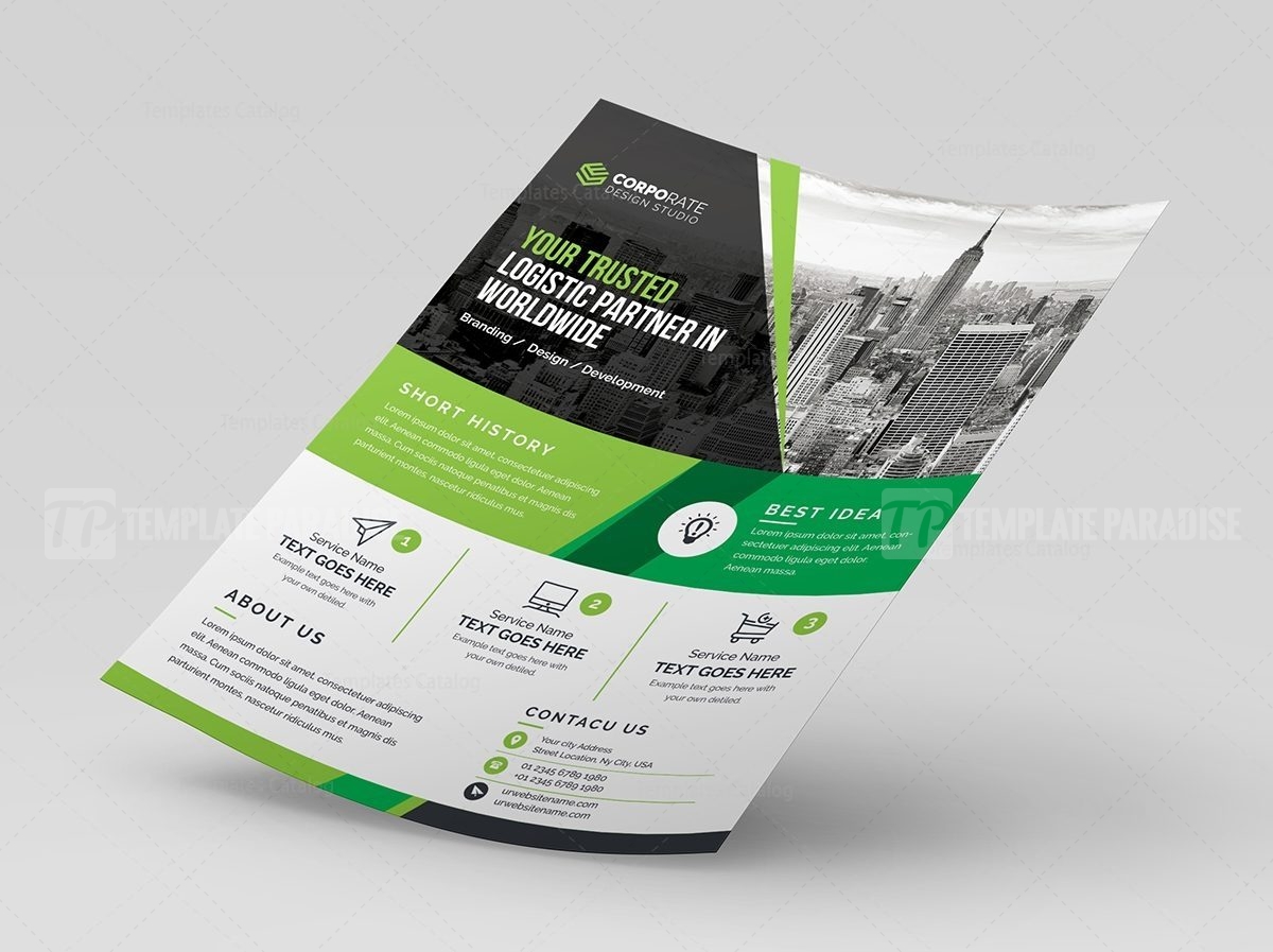 Corporate Flyer with Different Color Variations - Template Paradise ...