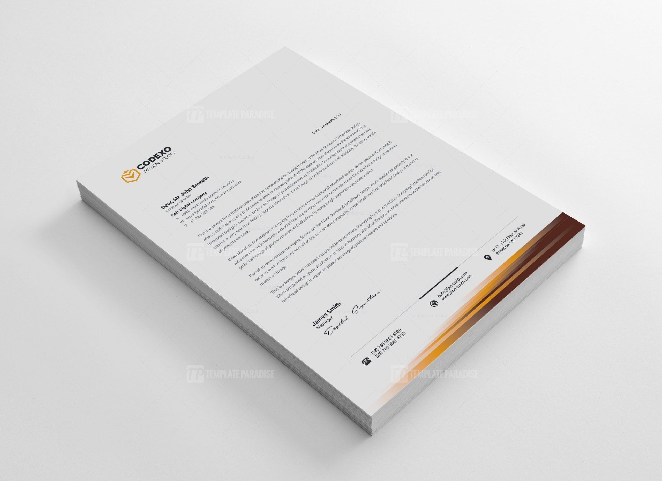 Corporate Letterhead Templates - Template Paradise | Graphic Templates ...