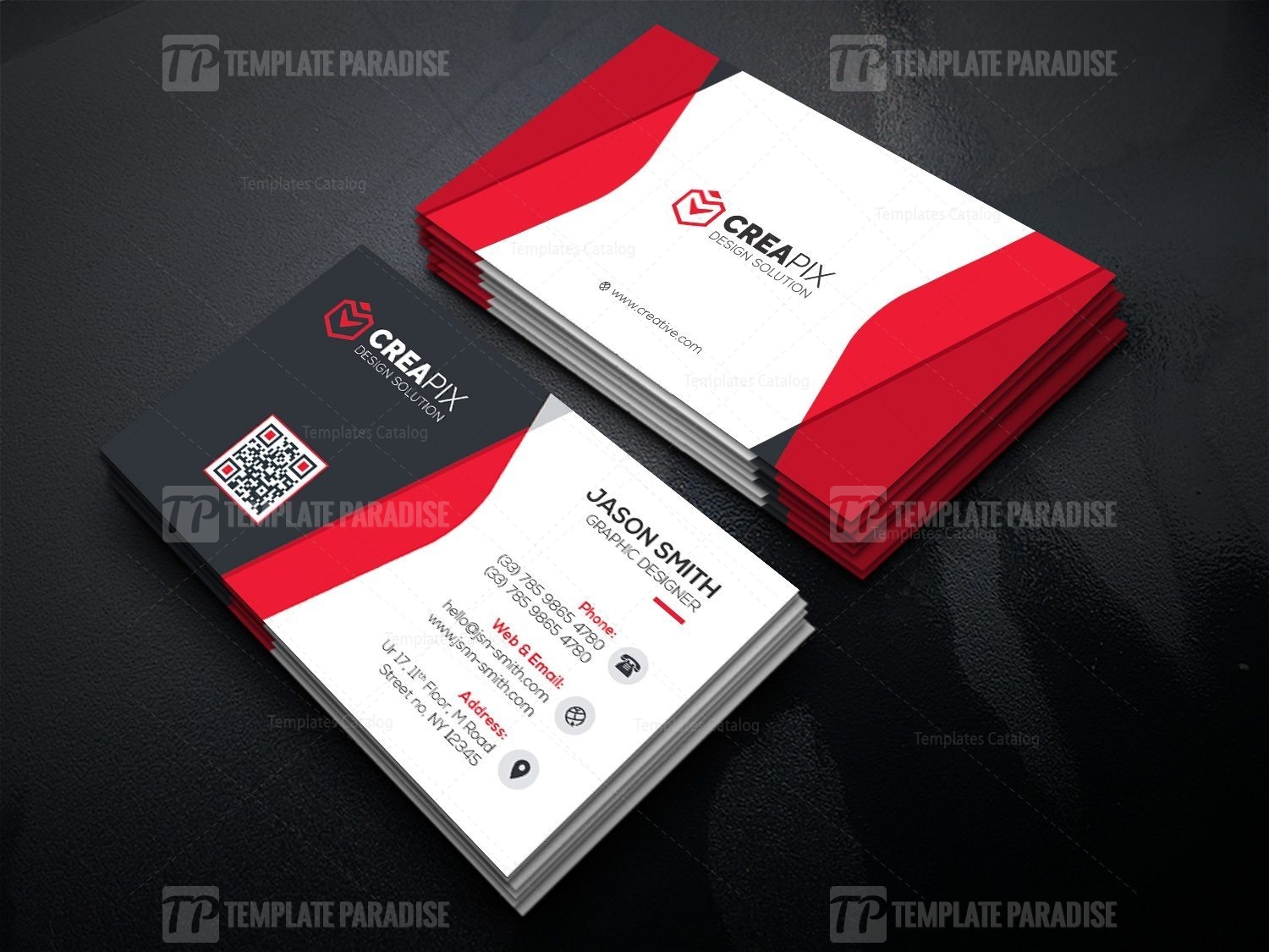 Elegant Business Card with Perfect Design - Template Paradise | Graphic ...