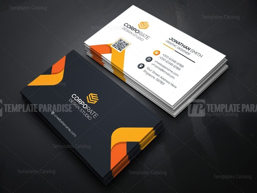 Futuristic Business Card - Template Paradise | Graphic Templates Store