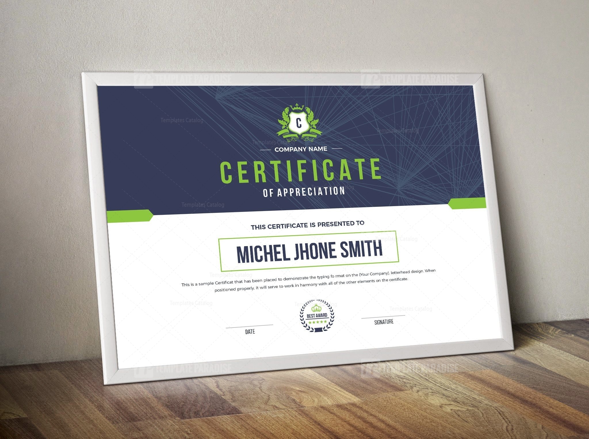 Landscape Certificate Templates - Template Paradise | Graphic Templates