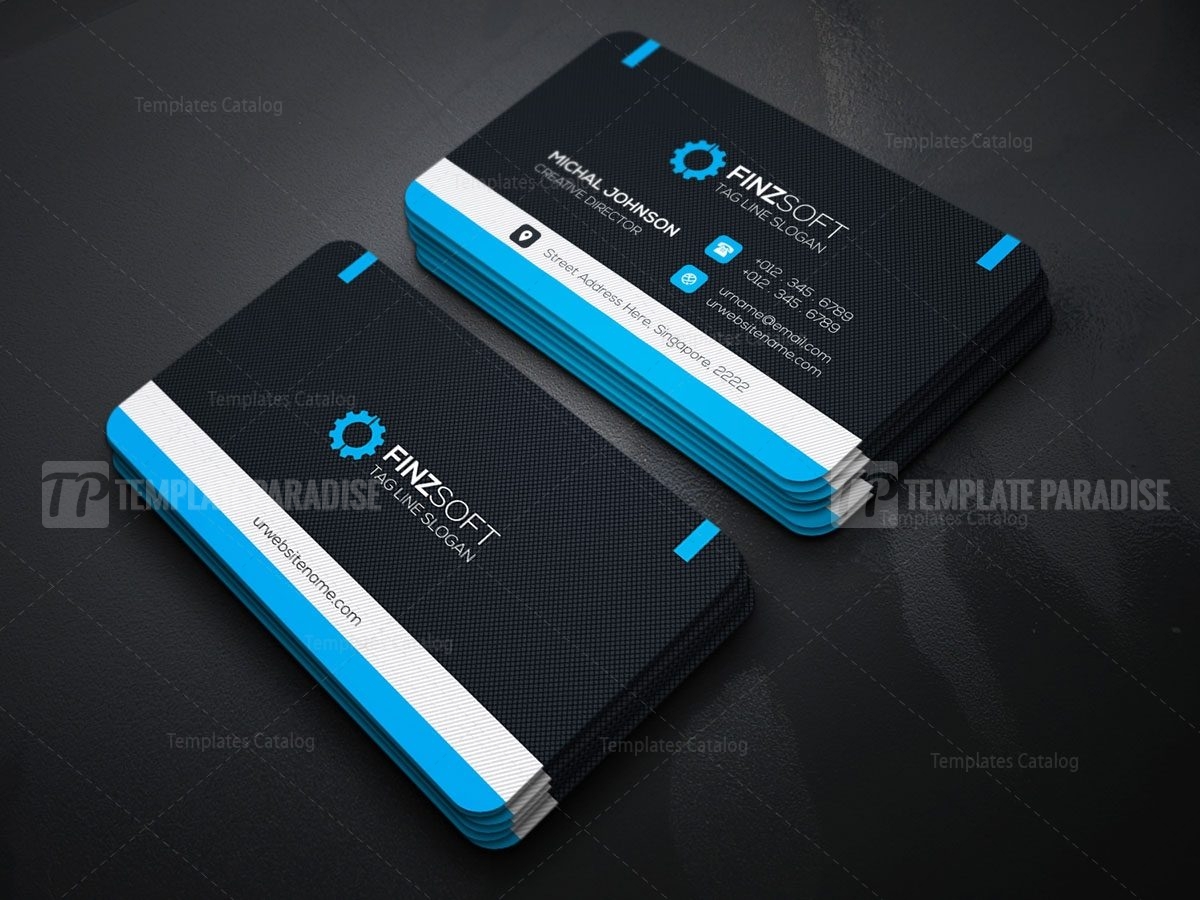 Sleek Business Card Template - Template Paradise 