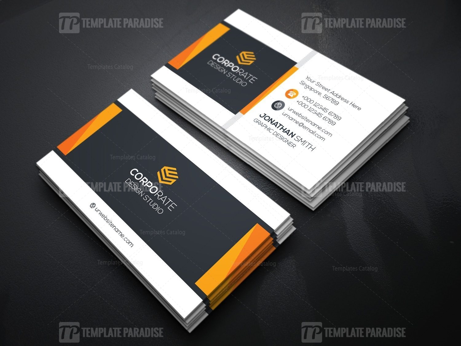 Technology Business Card Design - Template Paradise | Graphic Templates ...