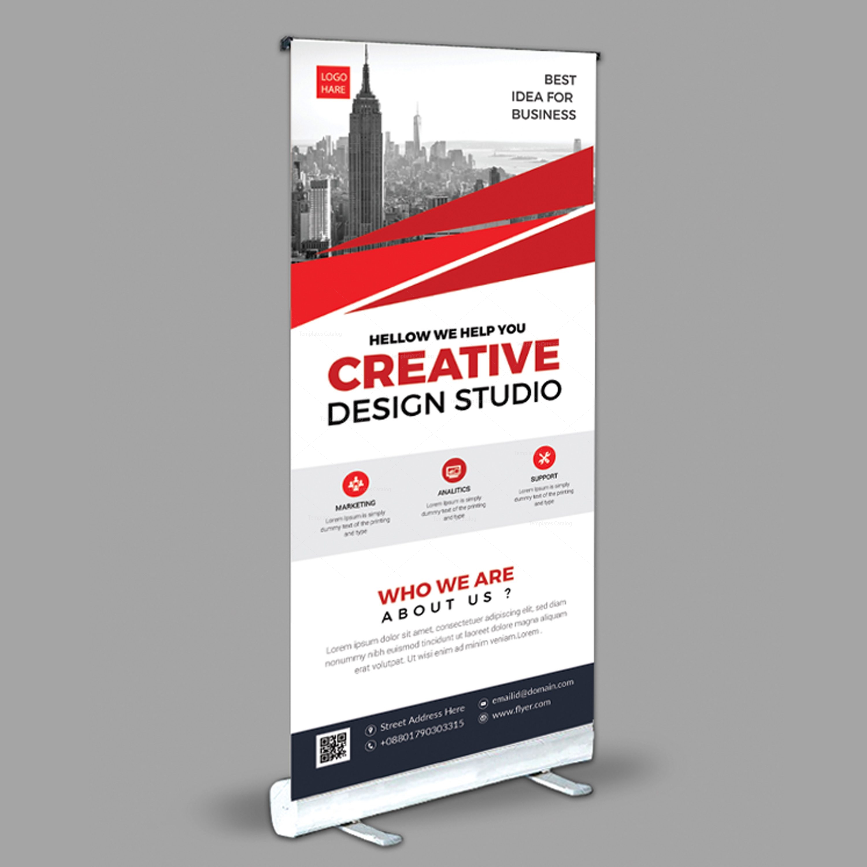 Creative Roll Up Banner Design Template Template Paradise Graphic Templates Store